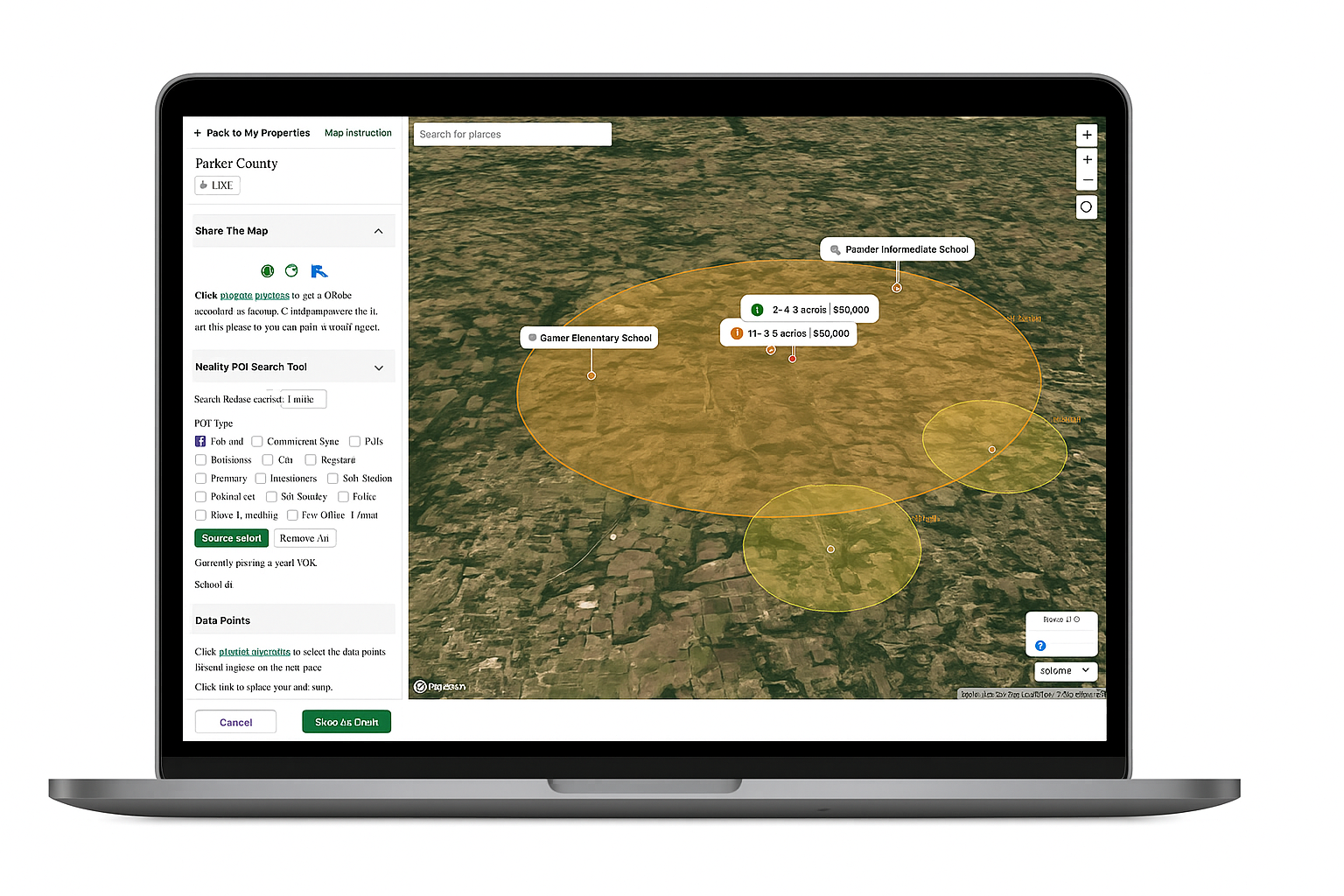 Interactive property presentation interface screenshot